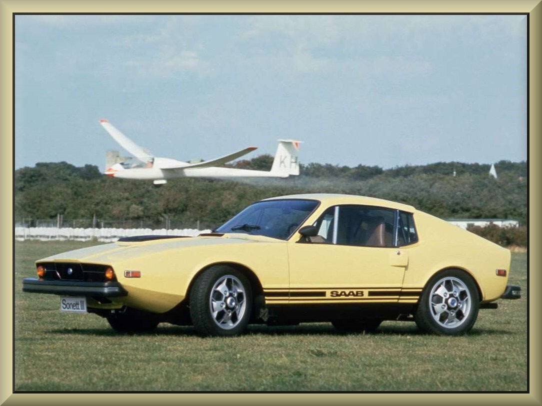 1974 Saab SONETT III Yellow, Toolbox - Refrigerator Magnet, 42 MIL