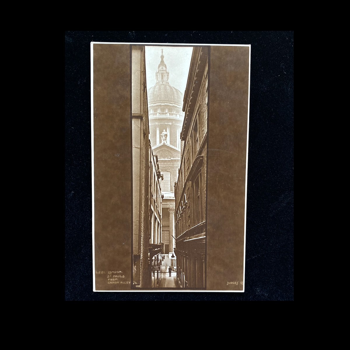 Antique Sepia RPPC London St. Bartholomew The Great South Door L221