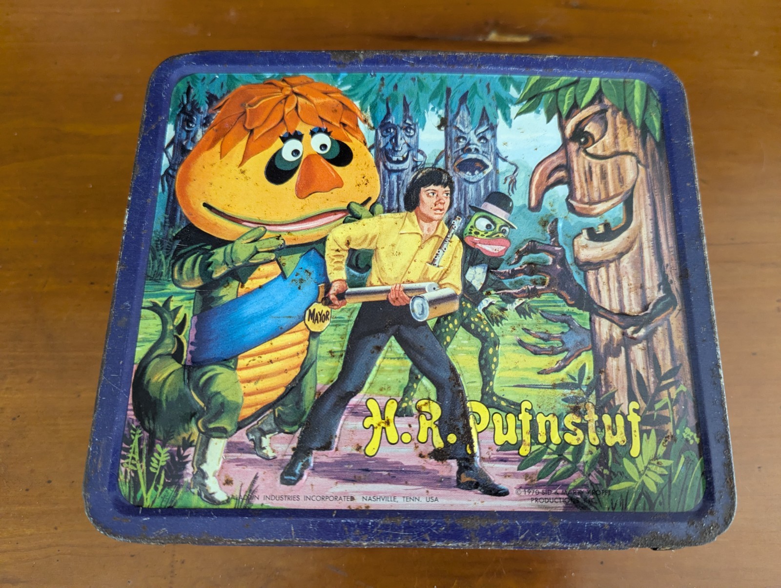 Vintage Aladdin H.R. Pufnstuf Metal Lunchbox Metal Construction - No Thermos