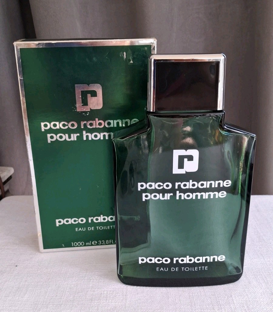 Extra Large 1000ml Bottle Paco Rabanne Pour Homme Eau De Toilette Almost Empty 
