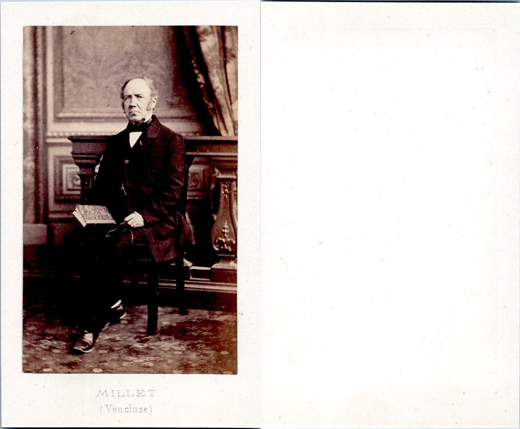 CDV Jean-Baptiste Pierre Millet, politician, deputy of the Vaucluse, circa 1860