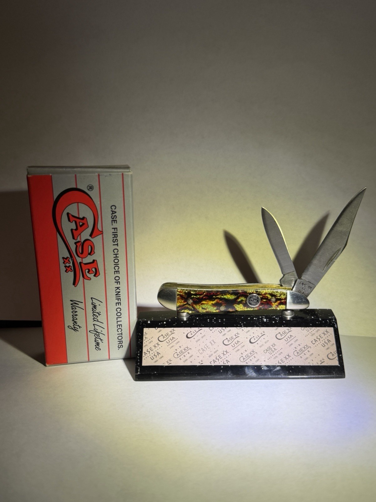 RARE VINTAGE CASE XX CHRISTMAS TREE PEANUT JACK KNIFE 1 DOT 1989 CT220 NEAR MINT