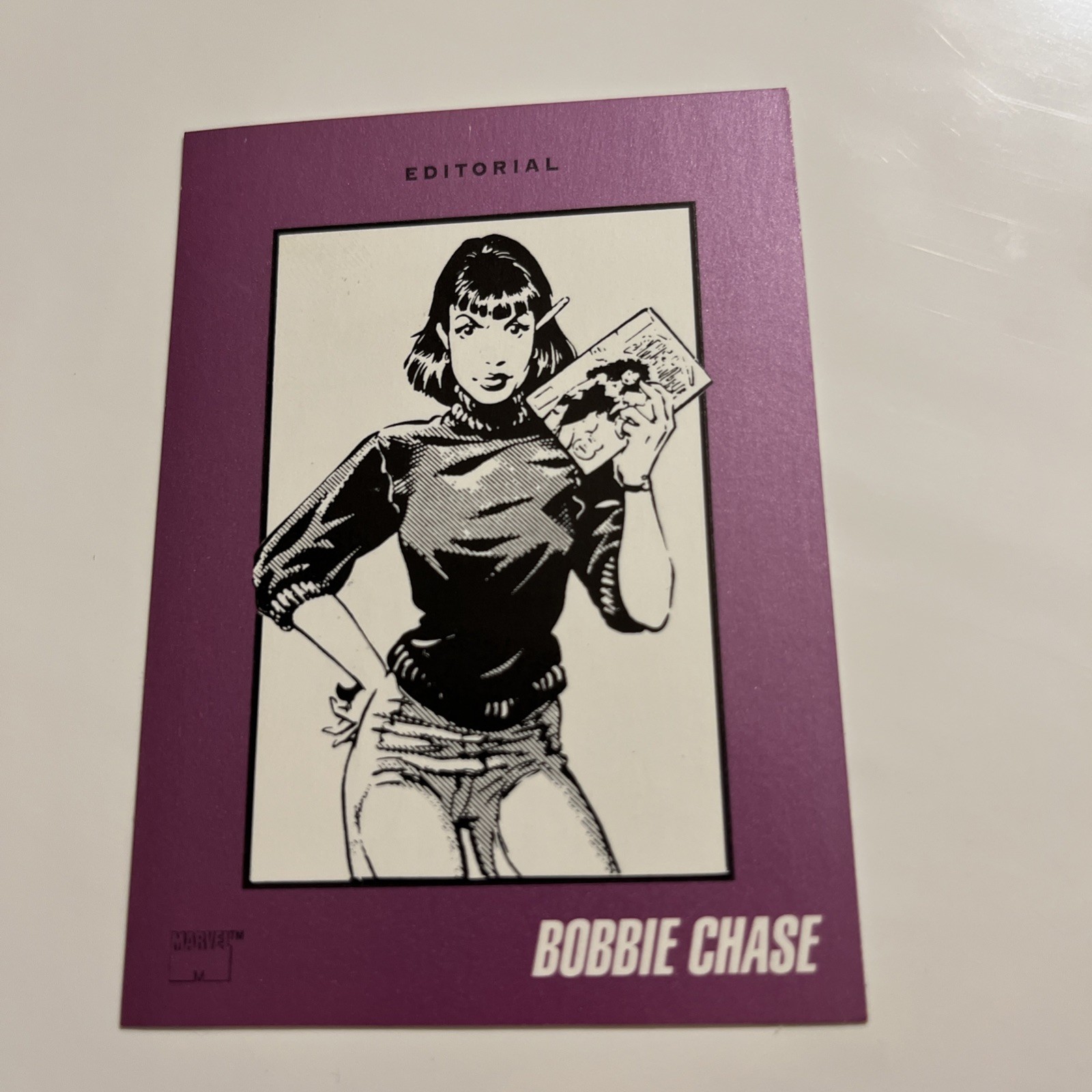 1992 Marvel Comics Staff Creators Trading Card Editorial #9 SIGNED Bobbie Chase
