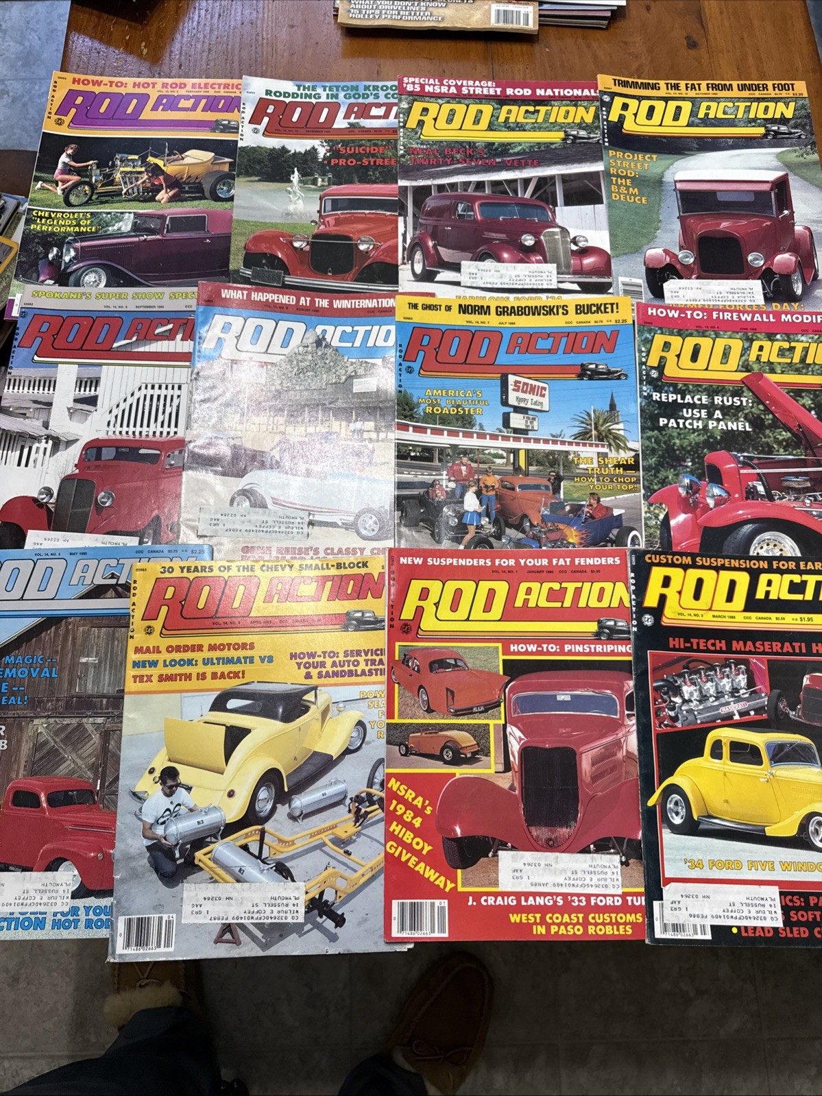 1985 Street Rod Action Magazine Twelve Issues Street Rodding Hot Rods