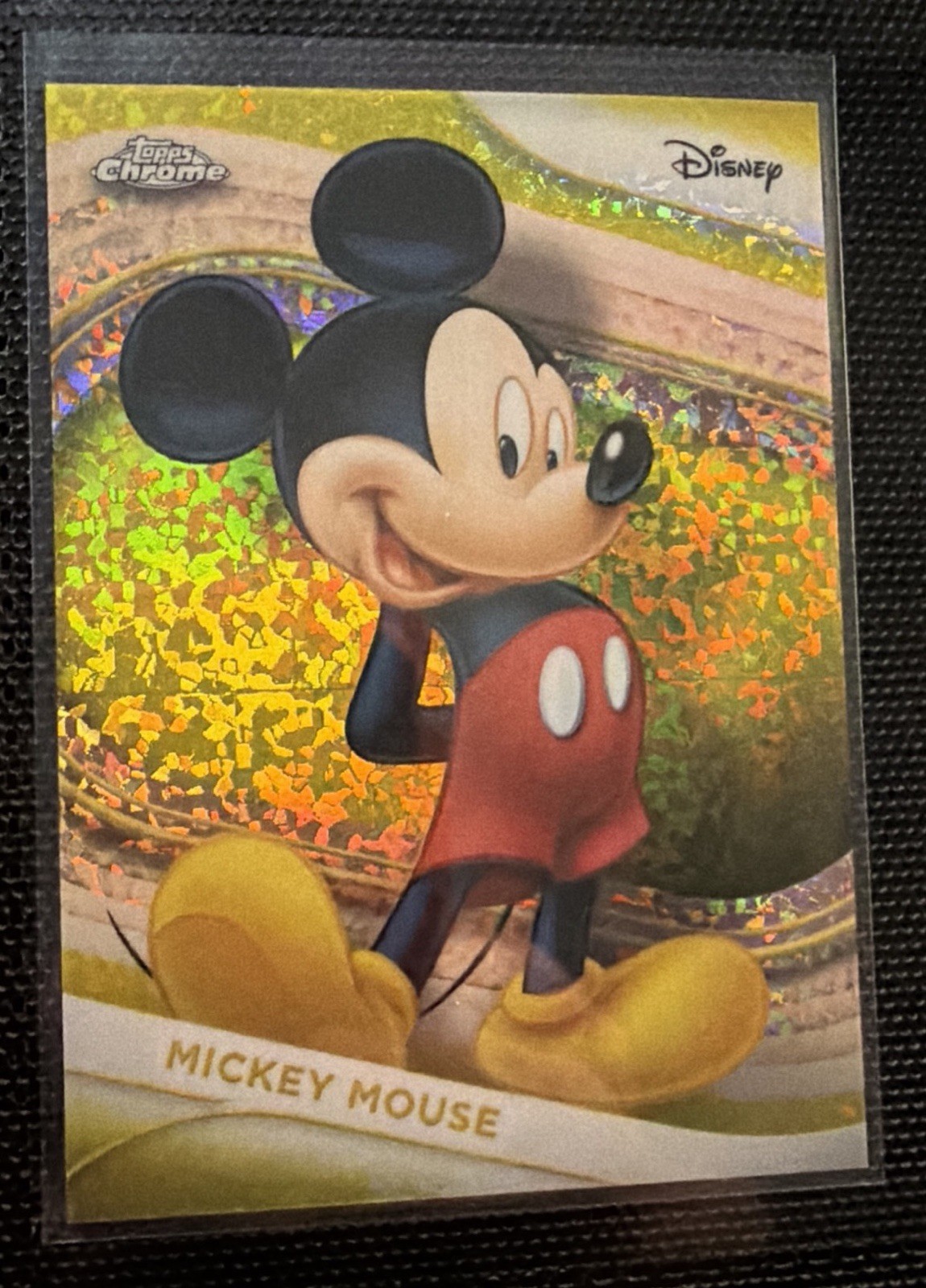 Topps Chrome Mickey Mouse 2025 Disney Yellow Mini Diamond Refractor Card Topps Chrome Mickey Mouse 2025 Disney Yellow Mini Diamond Refractor Card