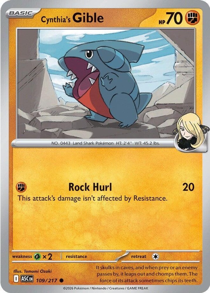 Cynthia\'s Gible ASC 109/217 C NM