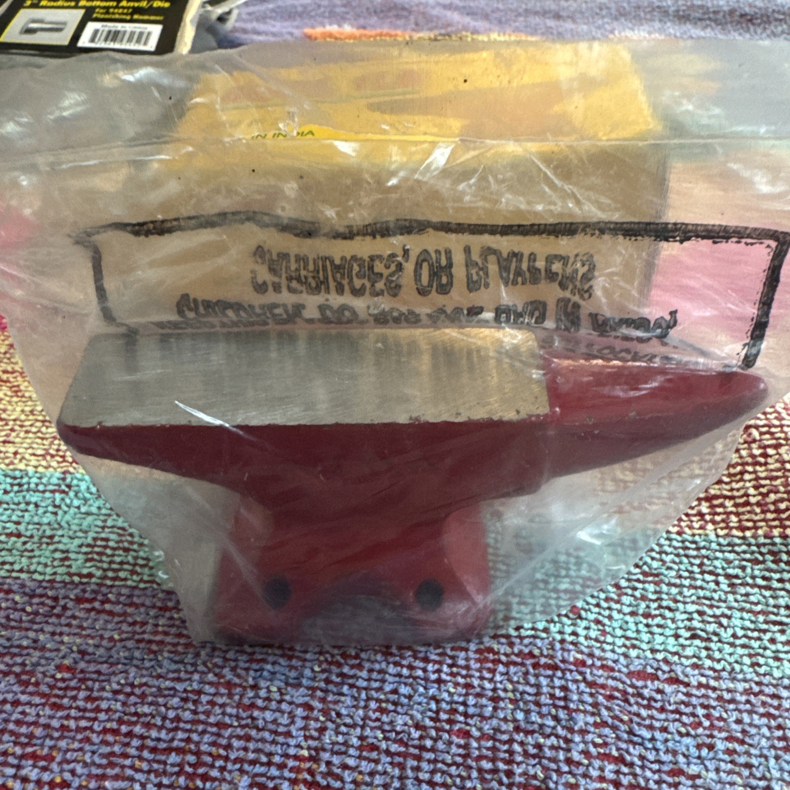 (1 LB) IRON Miniature Jeweler’s Hobby TRAIN Anvil Single Horn Red INDIA ANVIL