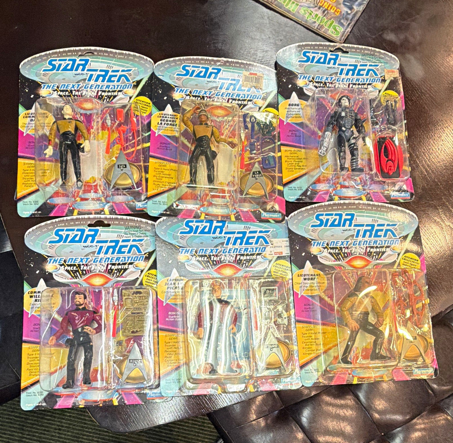 Vintage Playmates Star Trek TNG set of 6 sealed  Vintage Action Figure