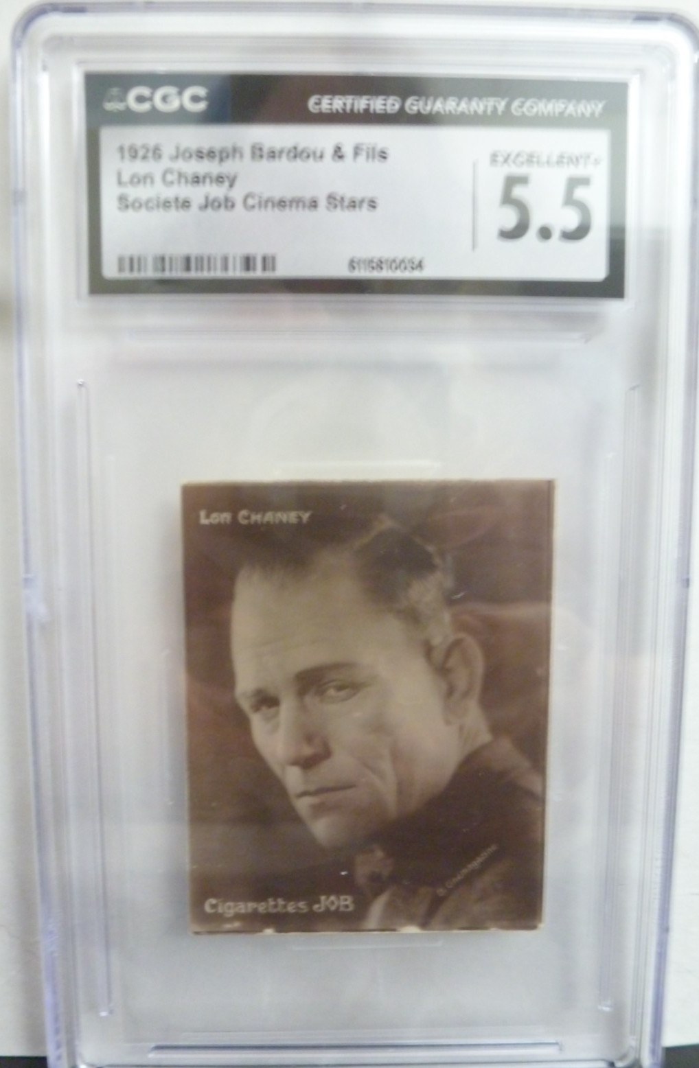 1926 Societe Job Cinema Stars Lon Chaney #nn CGC 5.5 Excellent+
