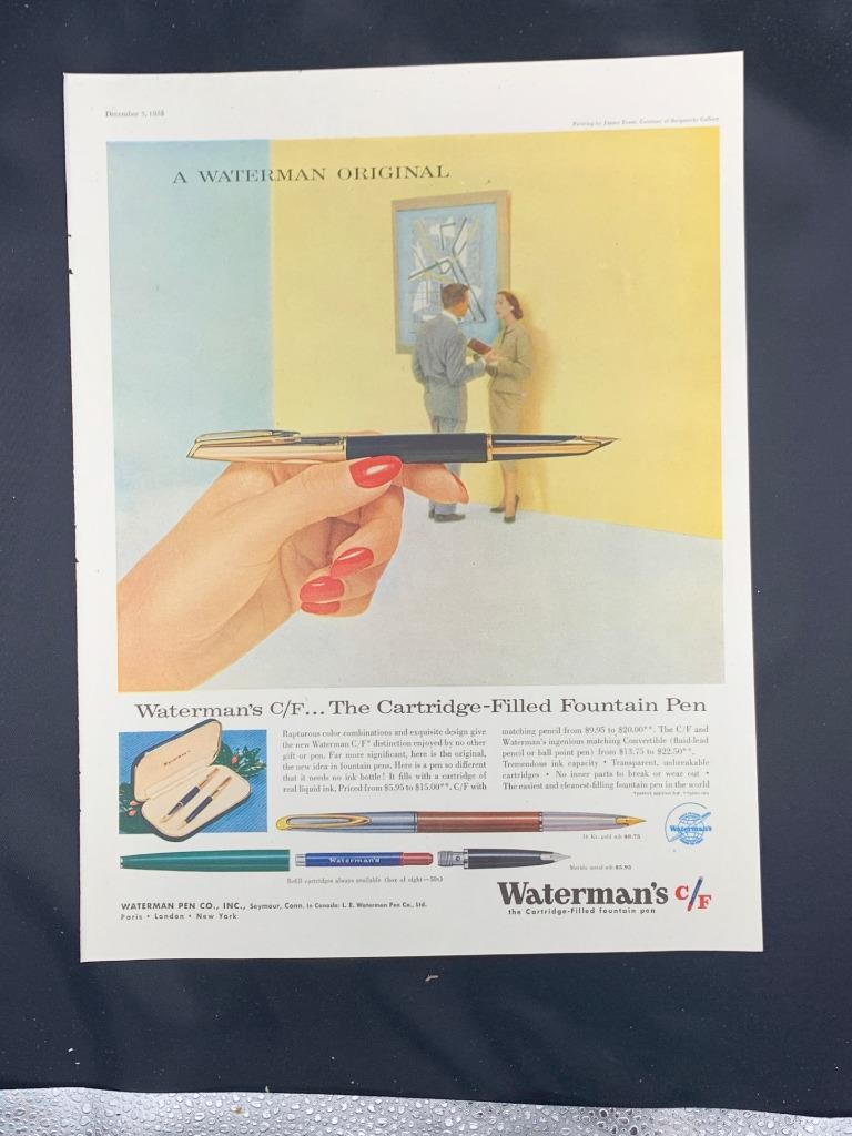 Magazine Ad* - 1955 - Waterman\'s Pens - C/F