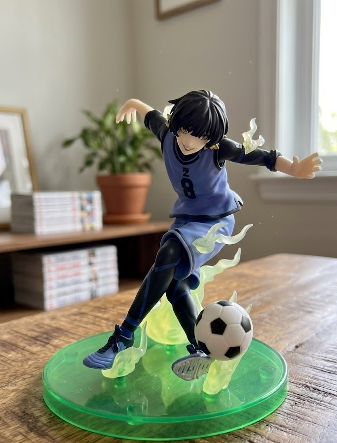 Anime Blue Lock Meguru Bachira PVC Figure Soccer Player Model Doll Toy NEW