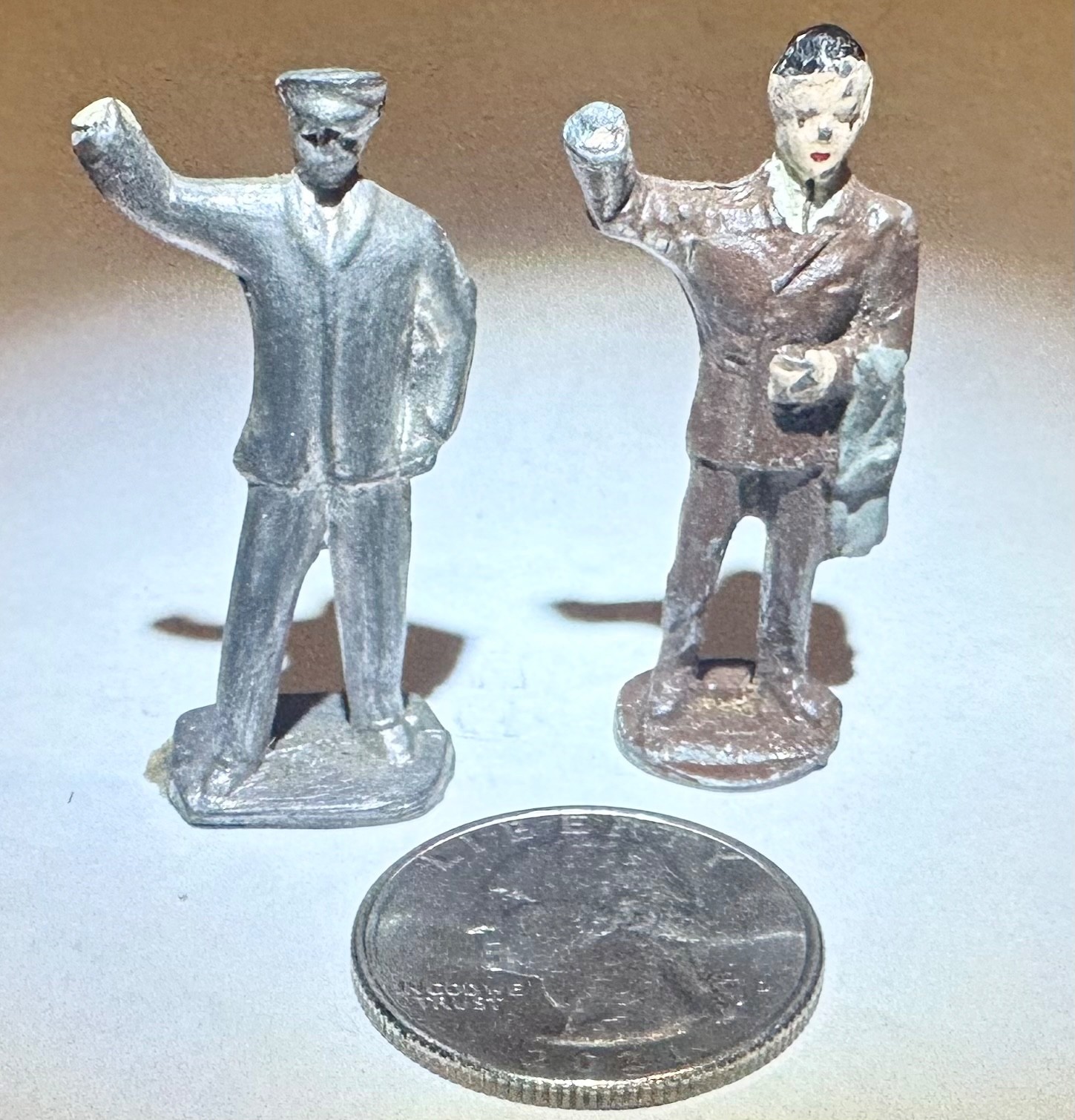 Antique Miniature Figurines Metal Collectibles 