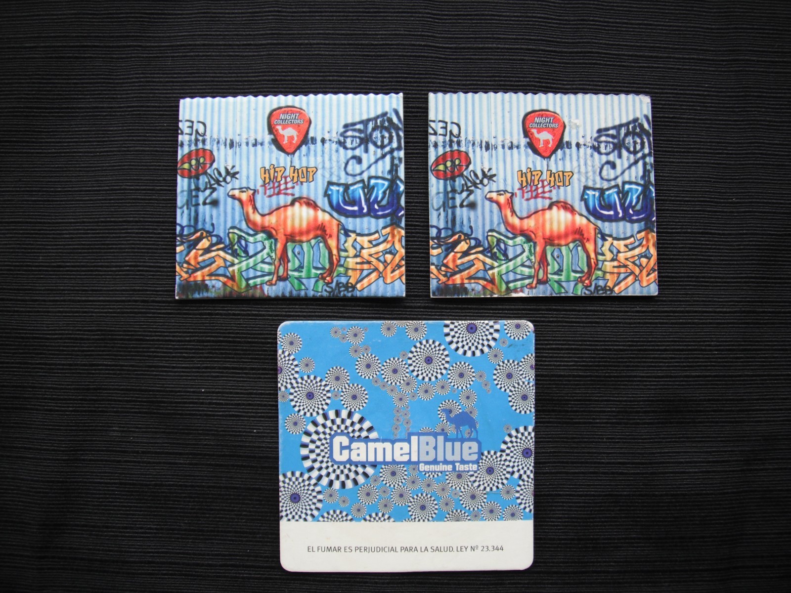 3 Camel Cigarette Cardboard Coasters NEW