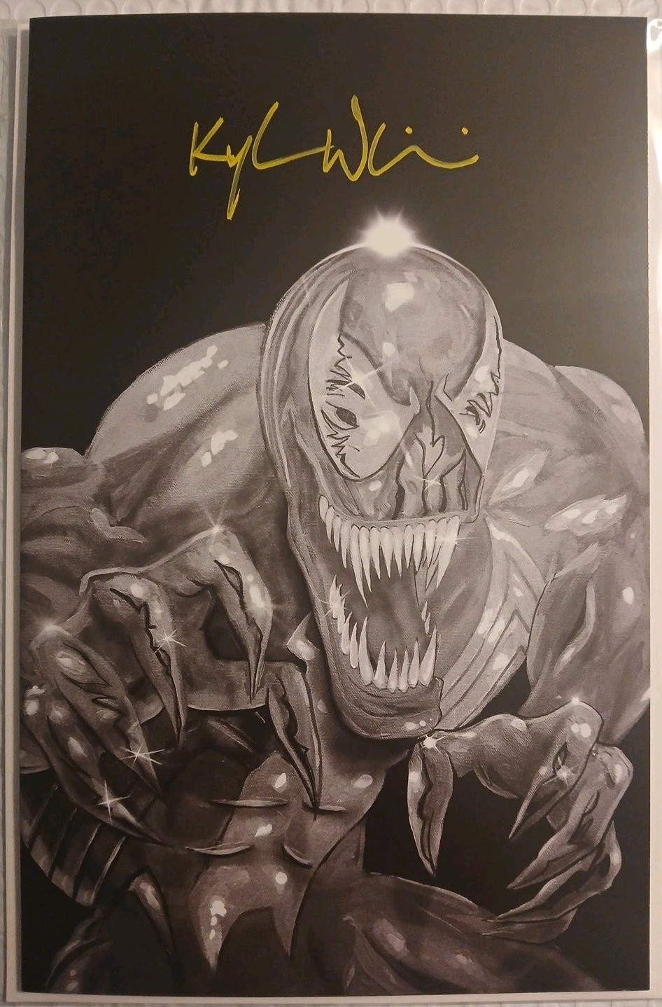 Lethal Paintbrush #1 Platnum Lethal Protector LTD 100 SIGNED Kyle Willis w/COA