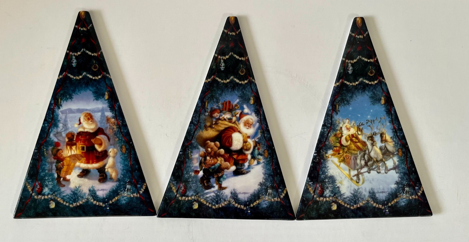 The Bradford Exchange Celebrating the Magic of Christmas 3 pc By Scott Gustafson