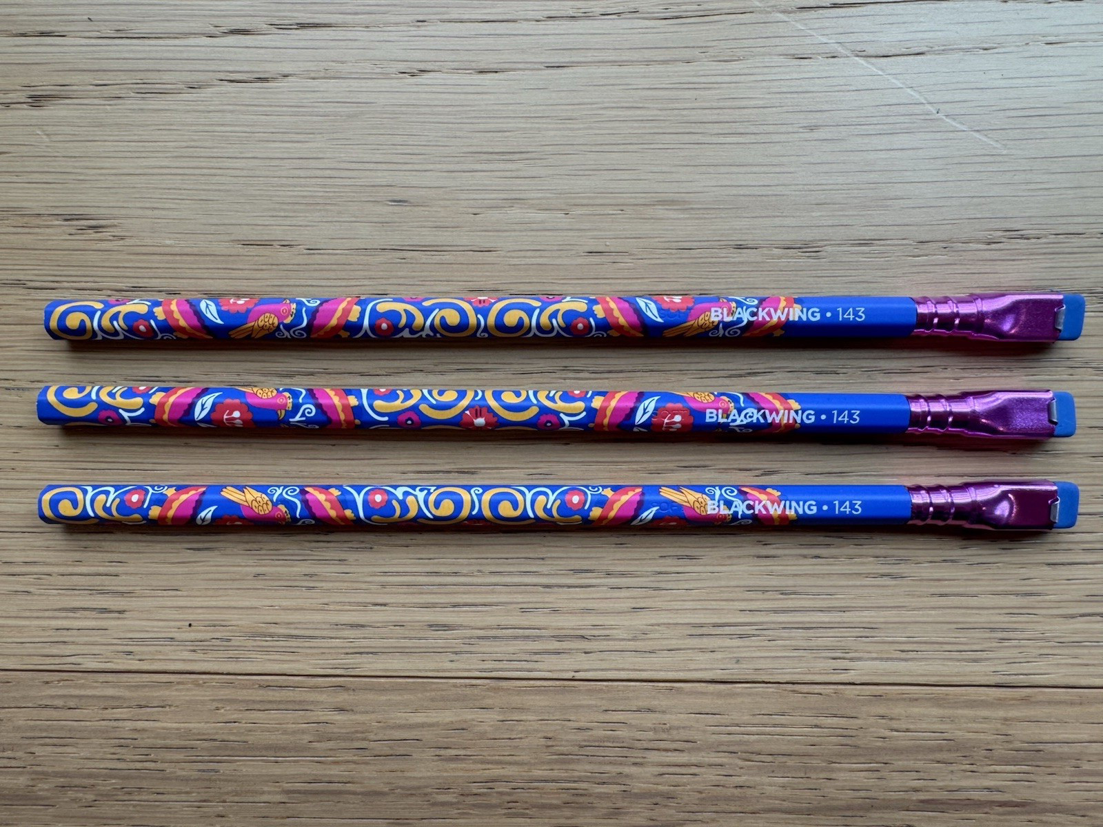 Three (3) Blackwing Volume 143 Frida Kahlo pencils: Box Not Included