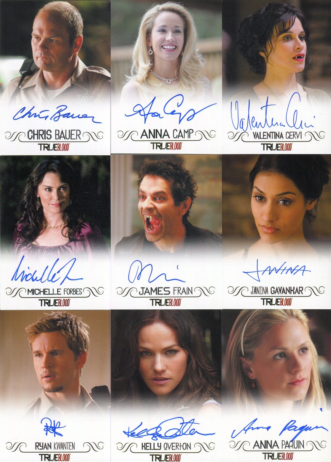 True Blood Archives Autograph Card Set 26 Cards Rittenhouse 2013 True Blood Archives Autograph Card Set 26 Cards Rittenhouse 2013