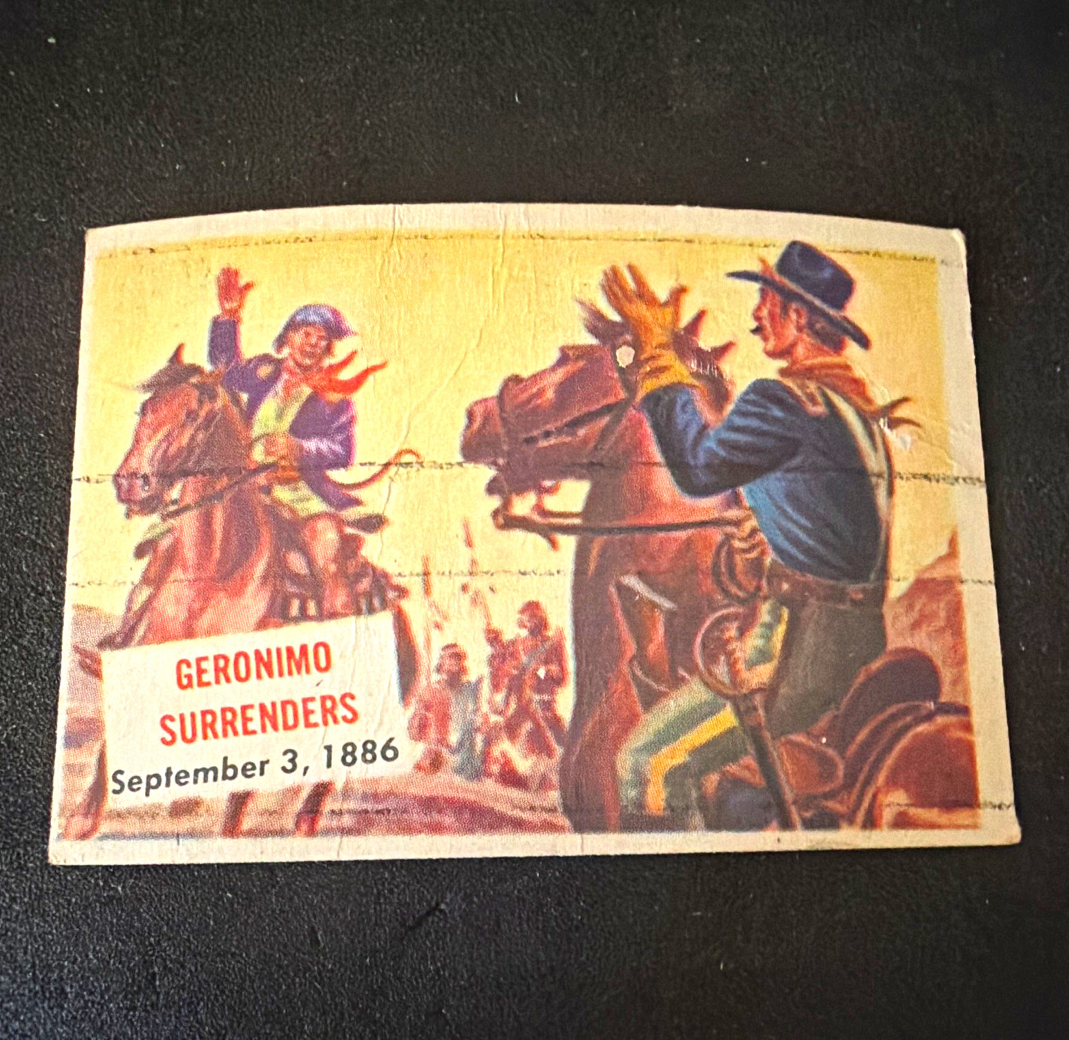 VTG 1952 Topps scoop The South Bend Tribune #96 Geronimo Surrenders