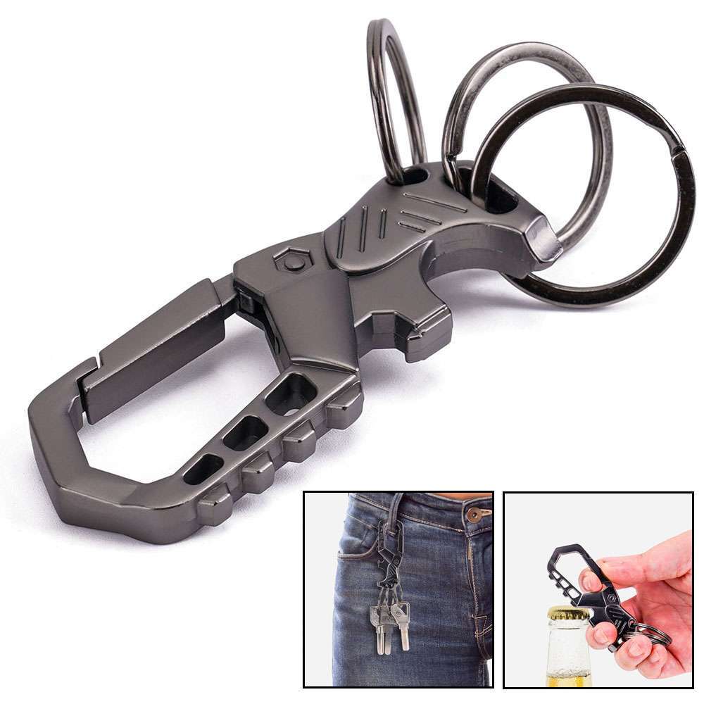 Heavy Duty Metal Key Chain Bottle Opener Carabiner Car Key Chains for Men Women