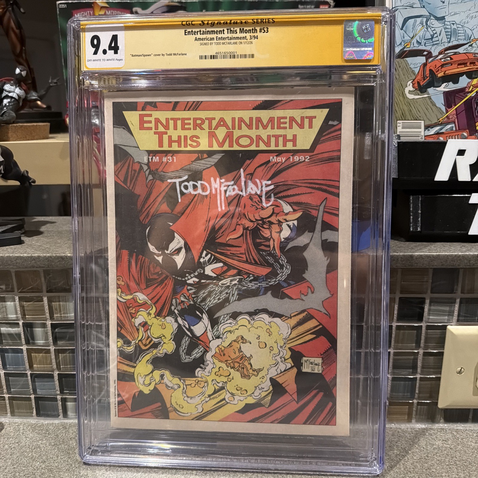 Entertainment This Month 31 CGC 9.4 Signed By Todd McFarlane HTF Early Spawn