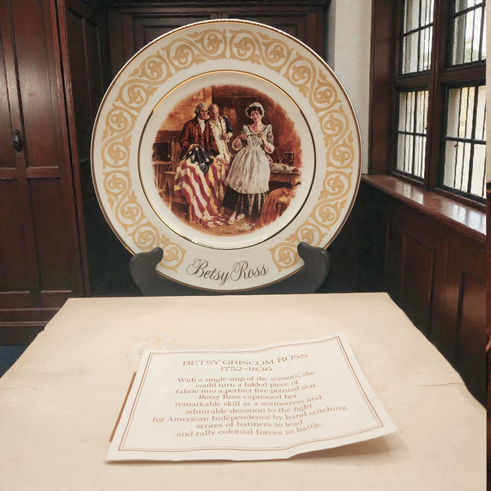 1973 Wedgewood For Avon Betsy Ross Commemorative Plate In Original Box