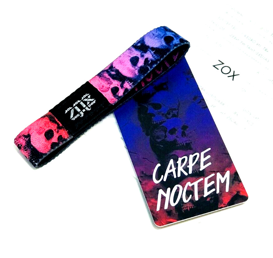 ZOX **CARPE NOCTEM** Silver Single Med Wristband w/Card NIP