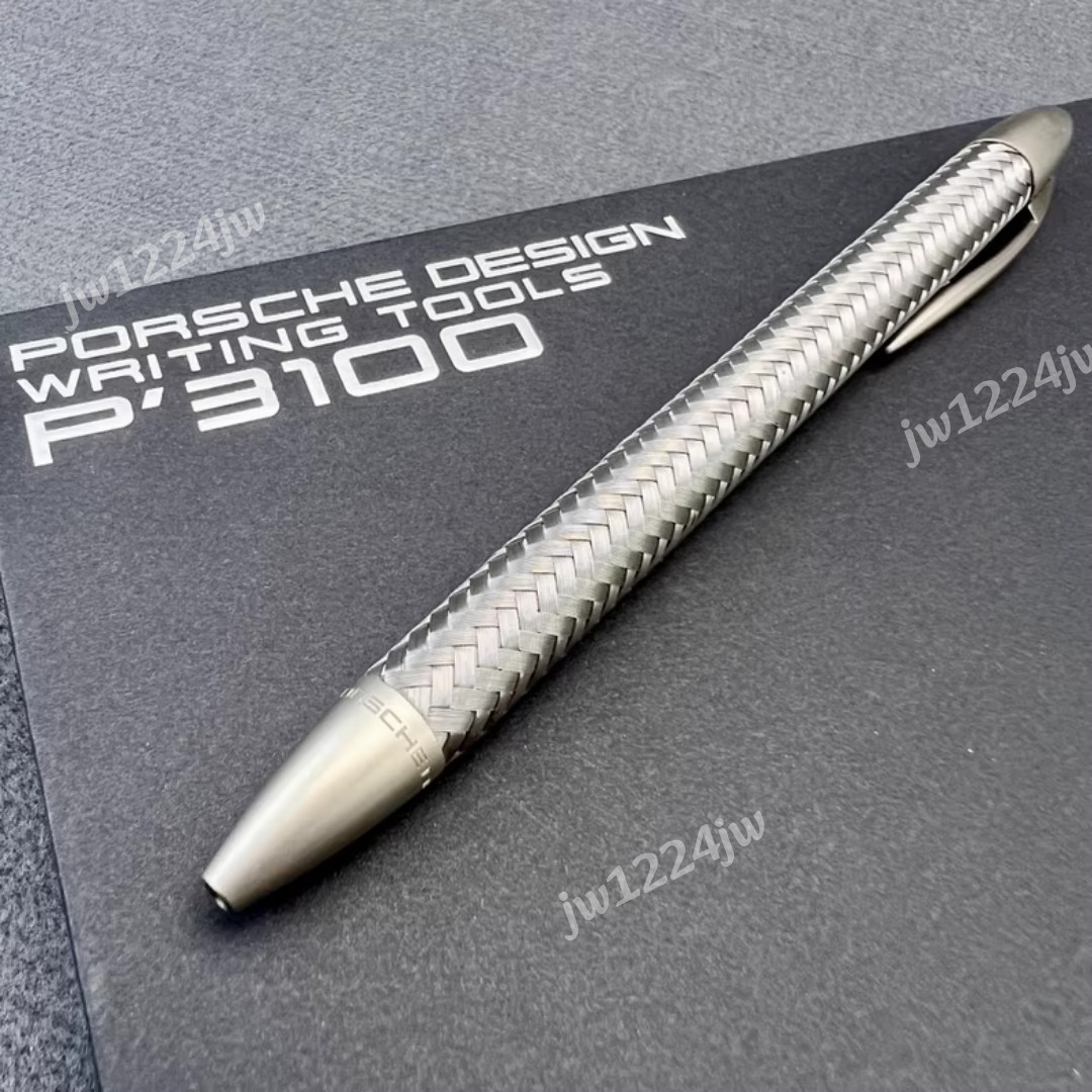 Porsche Design P3100 TecFlex Ballpoint Pen Steel Weave Luxury Gift