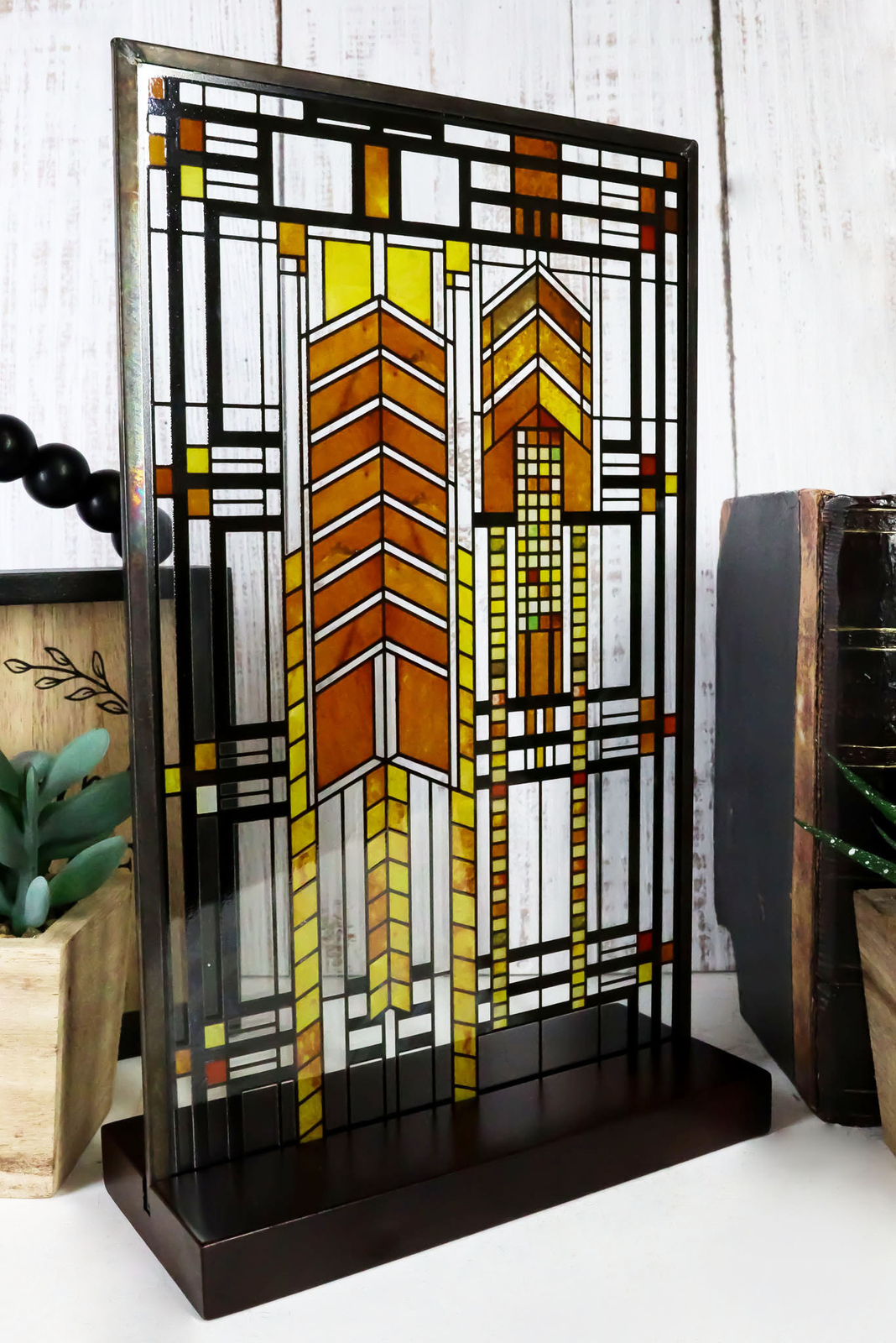 Ebros Frank Lloyd Wright Autumn Sumac Stained Glass 10