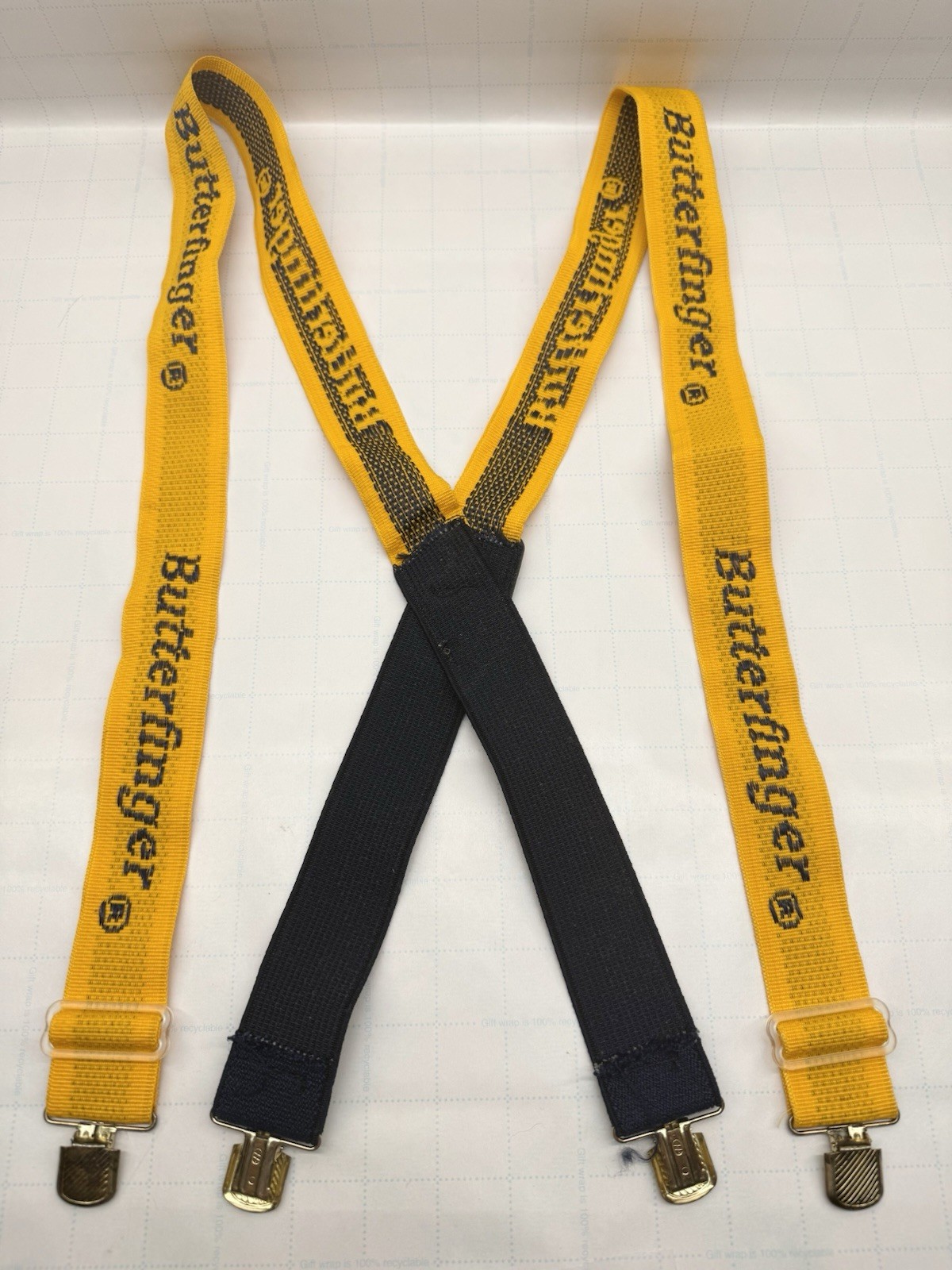 Vintage Nestle Butterfinger Candy Bar Promotional Suspenders RARE