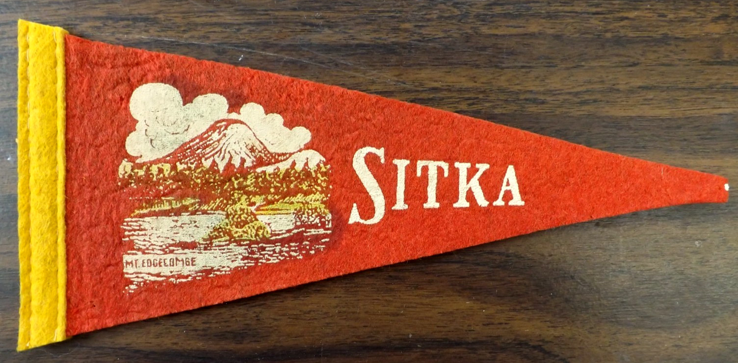 VINTAGE 1940s SITKA ALASKA PENNANT 8.5\