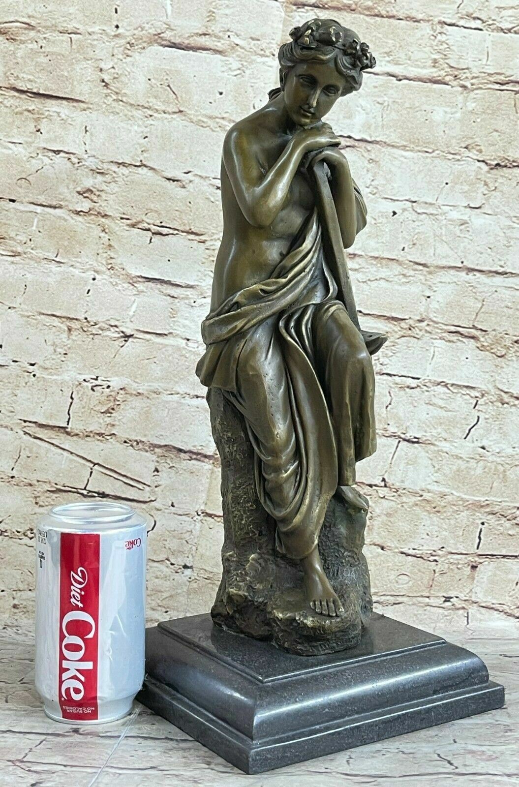 Lost Wax Hotcast Bronze Sculpture Lovely Woman Resting Art Nouveau Decor SALE NR