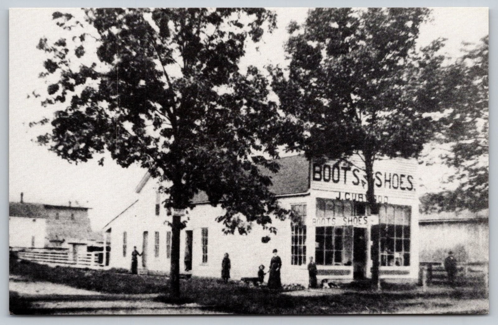 Owosso Michigan James Oliver Curwood Birthplace Boots Shoes Store Postcard PC196