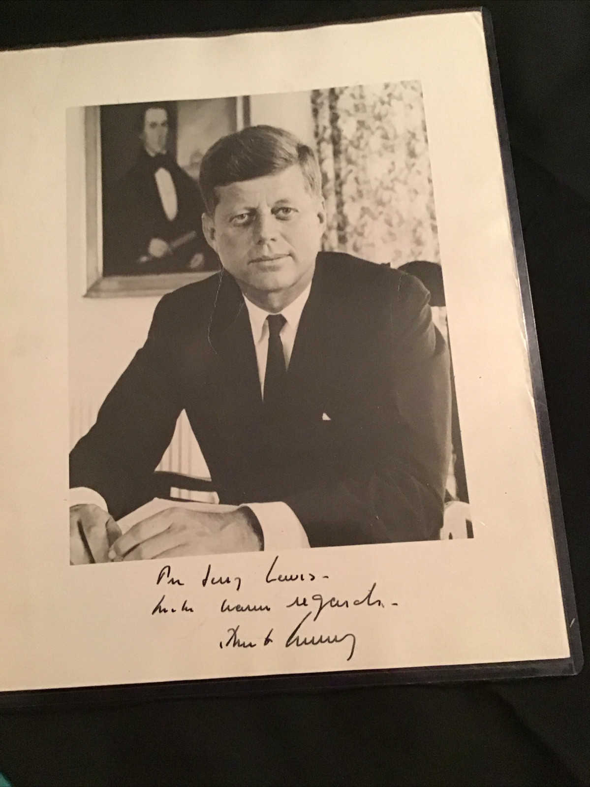 POTUS John F. Kennedy (1917-1963) - Signed Autographed 11X14 To Jerry Lewis. 🔥