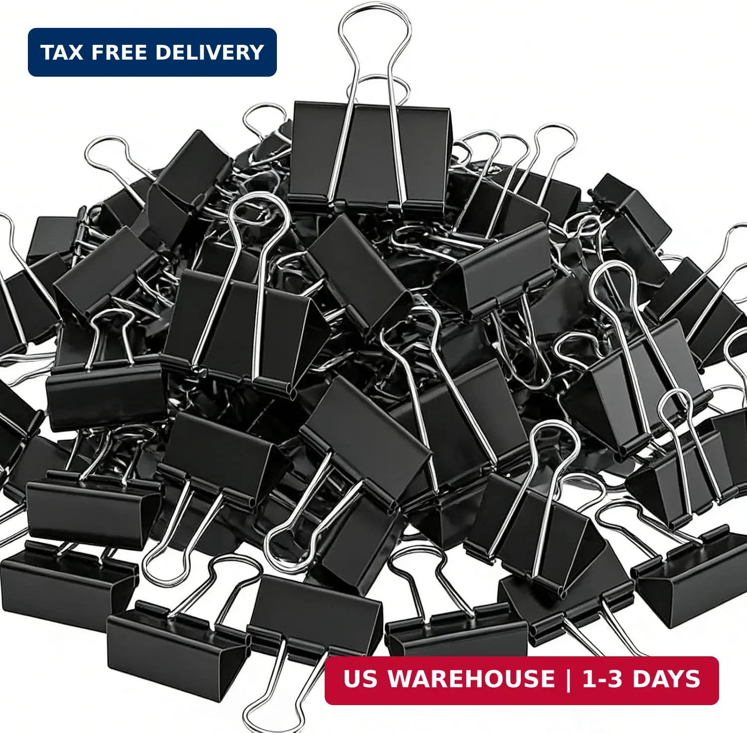 200 Count Binder Clips Assorted Sizes, 4 Sizes Large, Medium, Small, Mini, Metal