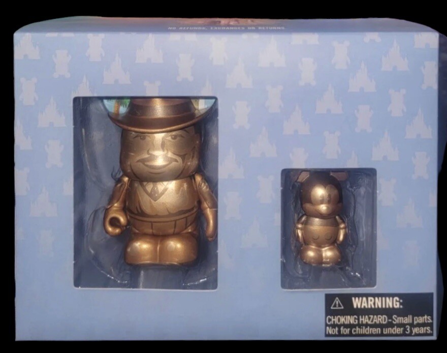 Disney Vinylmation Park 14 Storytellers Walt & Mickey Bronze Statue Set LE 2500
