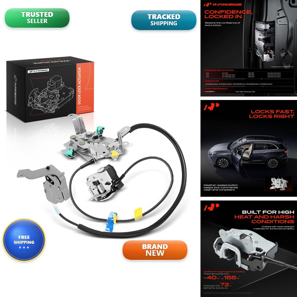 A-Premium Rear Right Passenger Side Door Lock Actuator