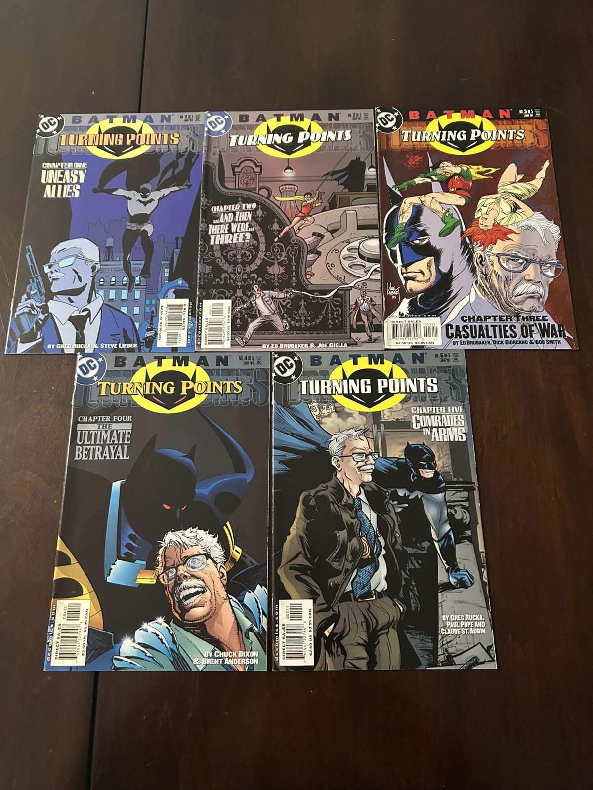 Batman Turning Points 1-5 Complete Set NM Unread Officer Down Prologue 2001 DC Batman Turning Points 1-5 Complete Set NM Unread Officer Down Prologue 2001 DC