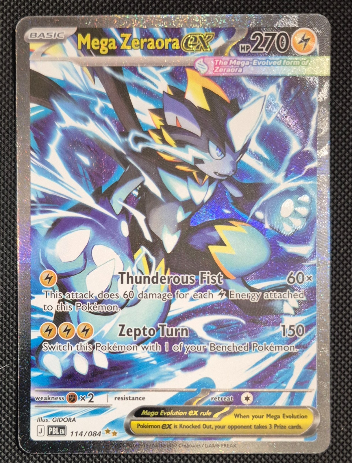 Pokémon TCG - Pitch Black Mega Zeraora SIR Pack Fresh NM 114/084