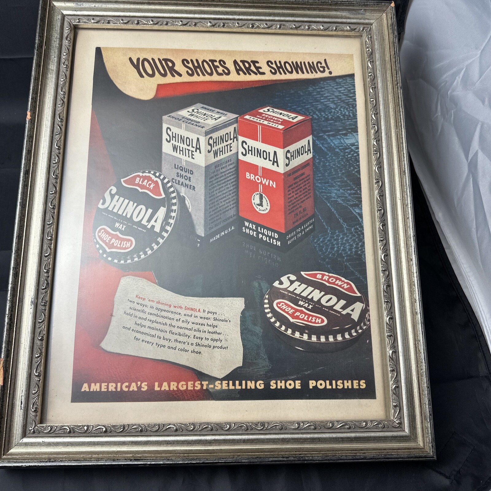 Vintage 1948 Shinola Shoe Polish Print Ad 6/21/48