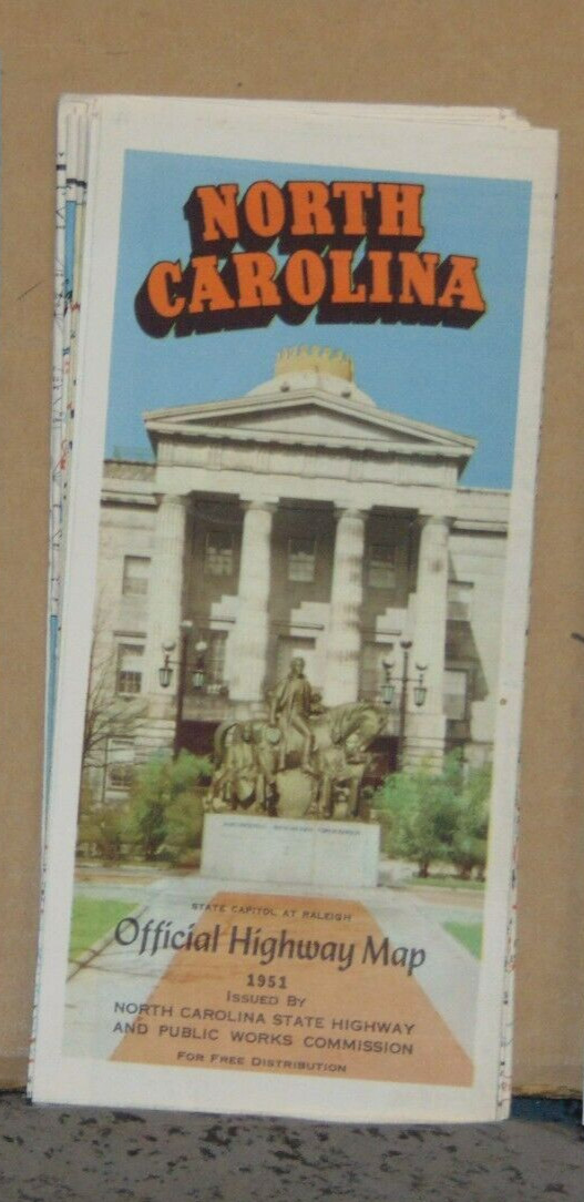 1951 North Carolina Official Transportation Map