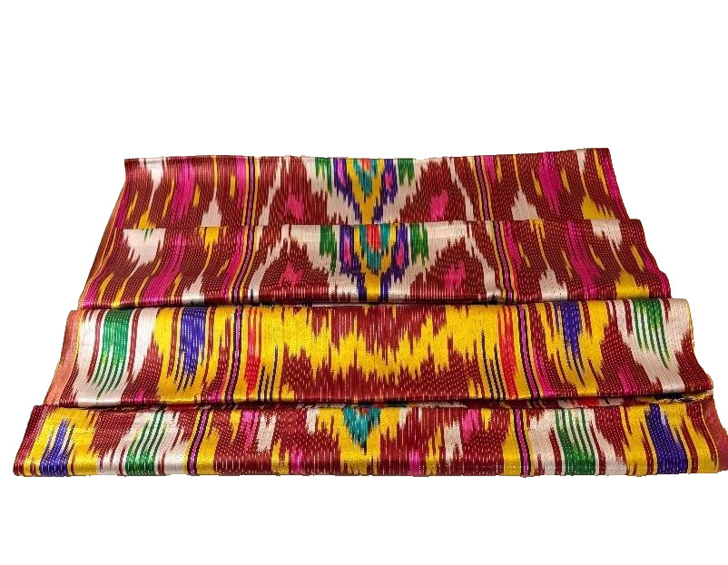 AUTHENTIC UZBEK KHAN ATLAS SILK BLEND FABRIC- TRADITIONAL FABRIC OF CENTRAL ASIA AUTHENTIC UZBEK KHAN ATLAS SILK BLEND FABRIC- TRADITIONAL FABRIC OF CENTRAL ASIA