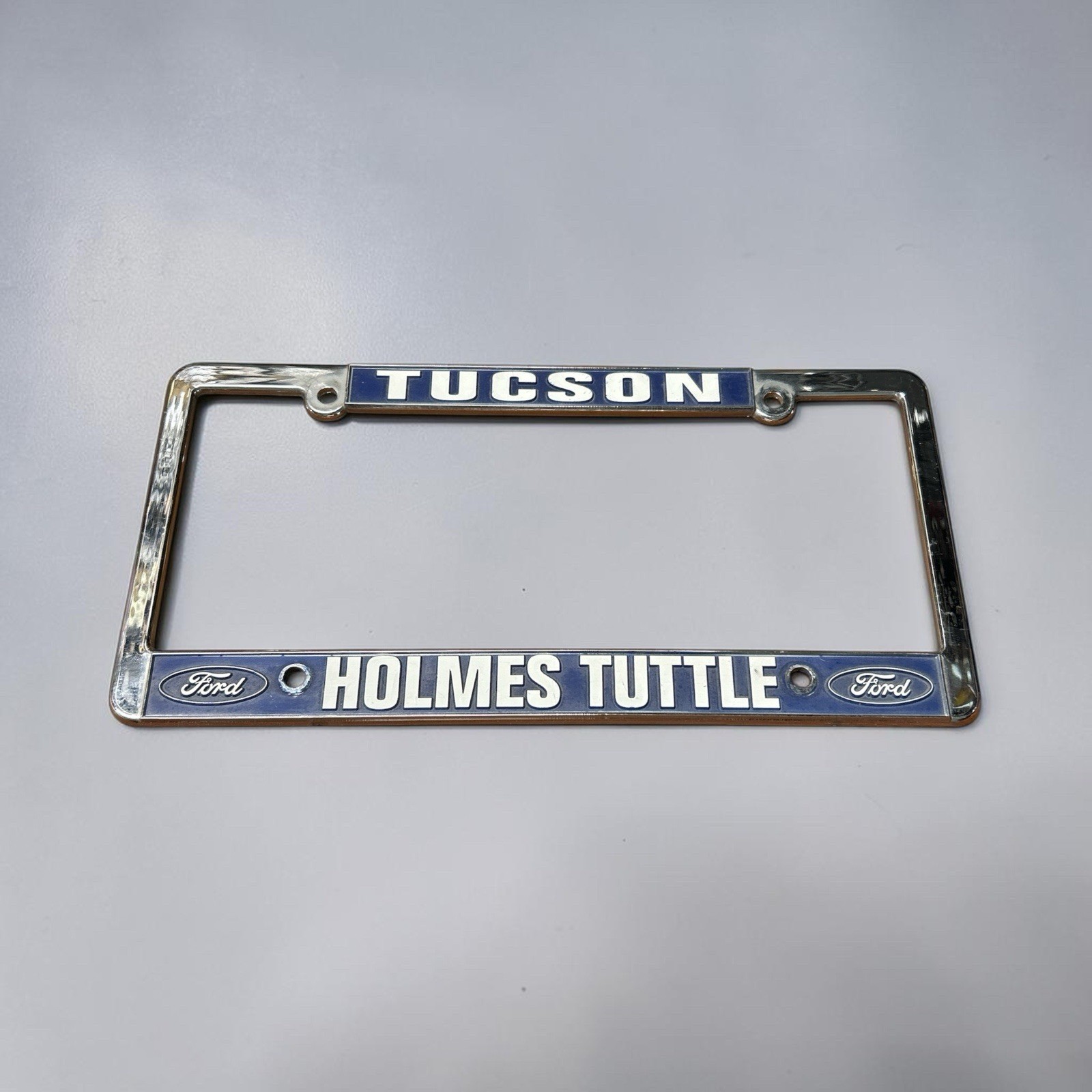Vintage Holmes Tuttle Tucson Arizona Ford Plastic License Plate Frame