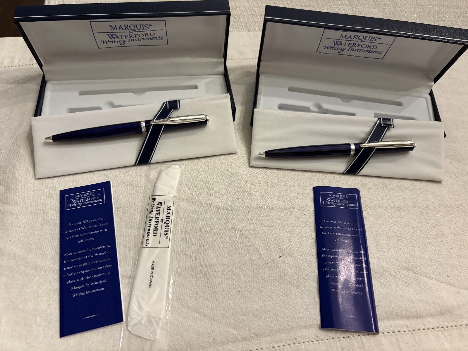 Marquis by Waterford Ballpoint Pen – Blue Translucent Lacquer (Model M319CL)