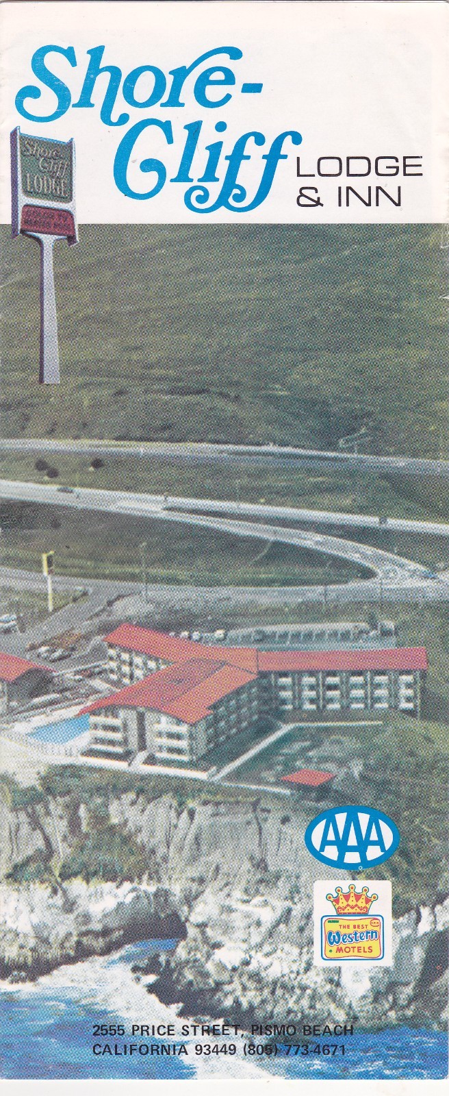 1960\'s Shore-Cliff Lodge & Inn Pismo Beach California Brochure