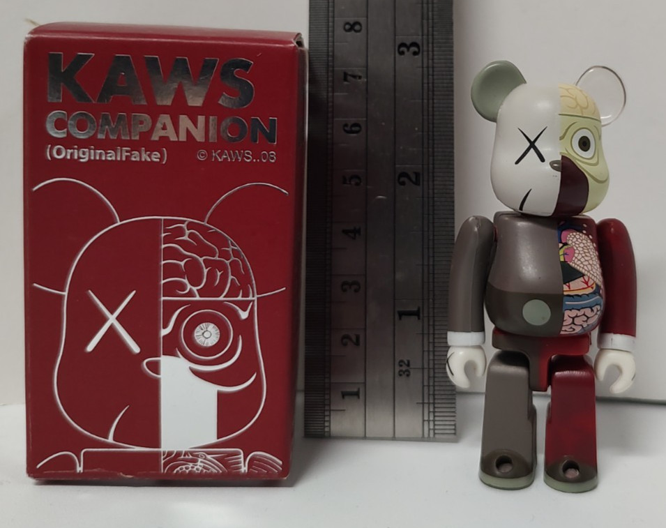 2008 MEDICOM KAWS DISSECTED COMPANION BEARBRICKS 100% ORIGINALFAKE BROWN
