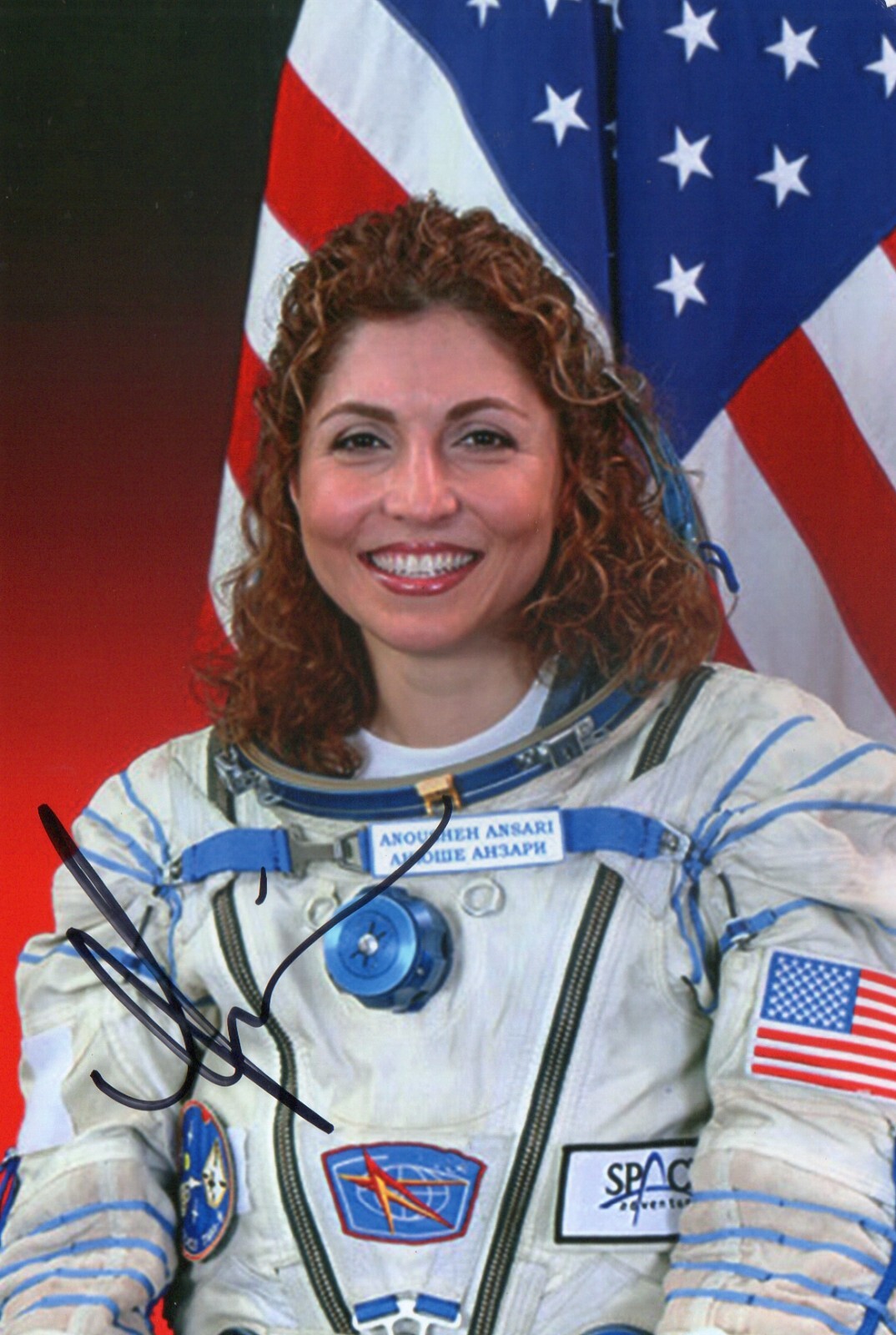 4x6 Original Autographed Photo of Iranian Astronaut Anousheh Ansari