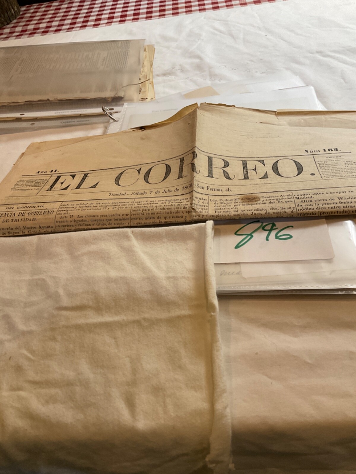 896 TRINIDAD 1860 NEWSPAPER AMISTAD  LOS NEGROS IN SPANISH