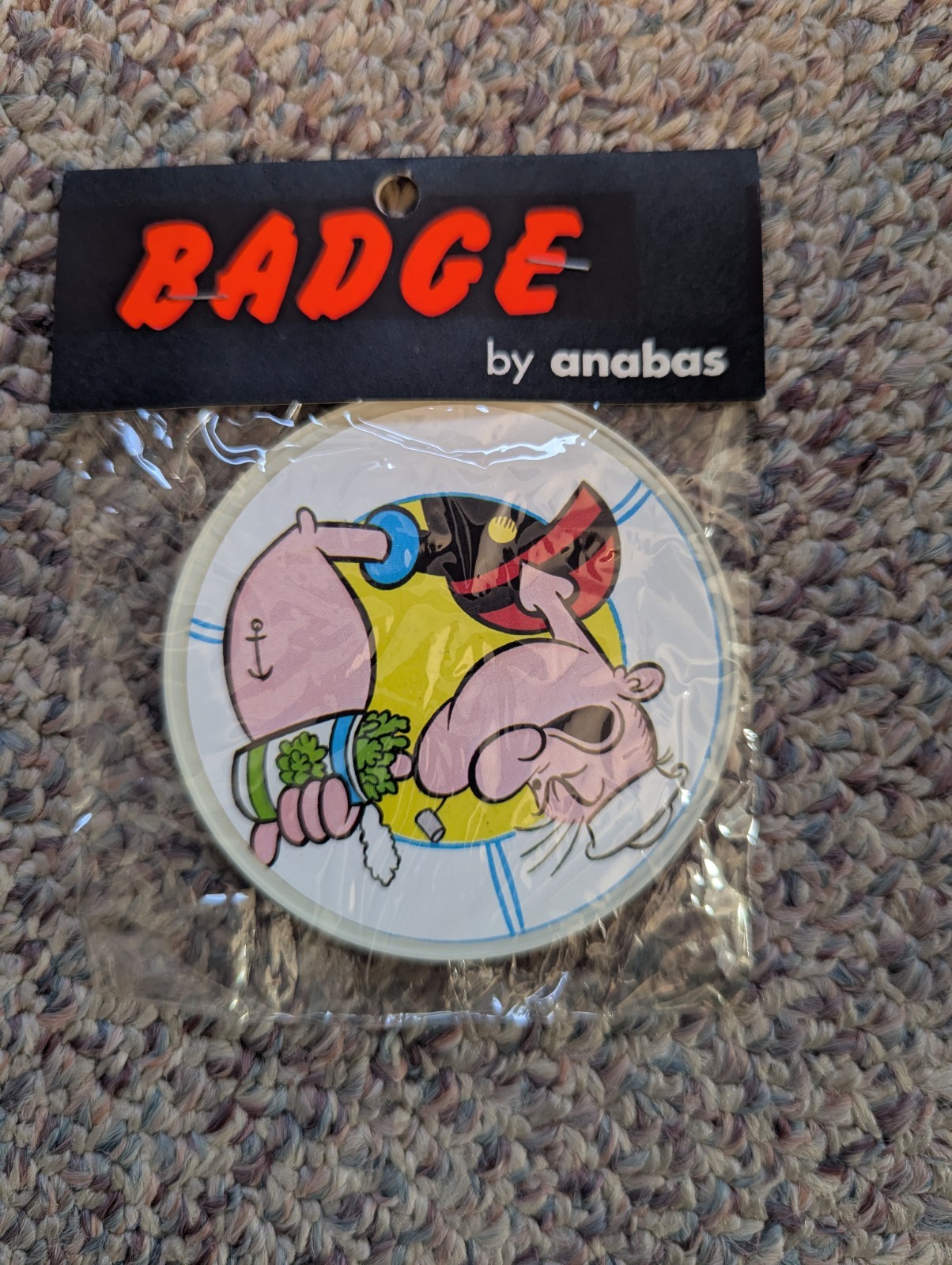 Anabas Popeye Badge - Vintage Collectible Anabas Popeye Badge - Vintage Collectible
