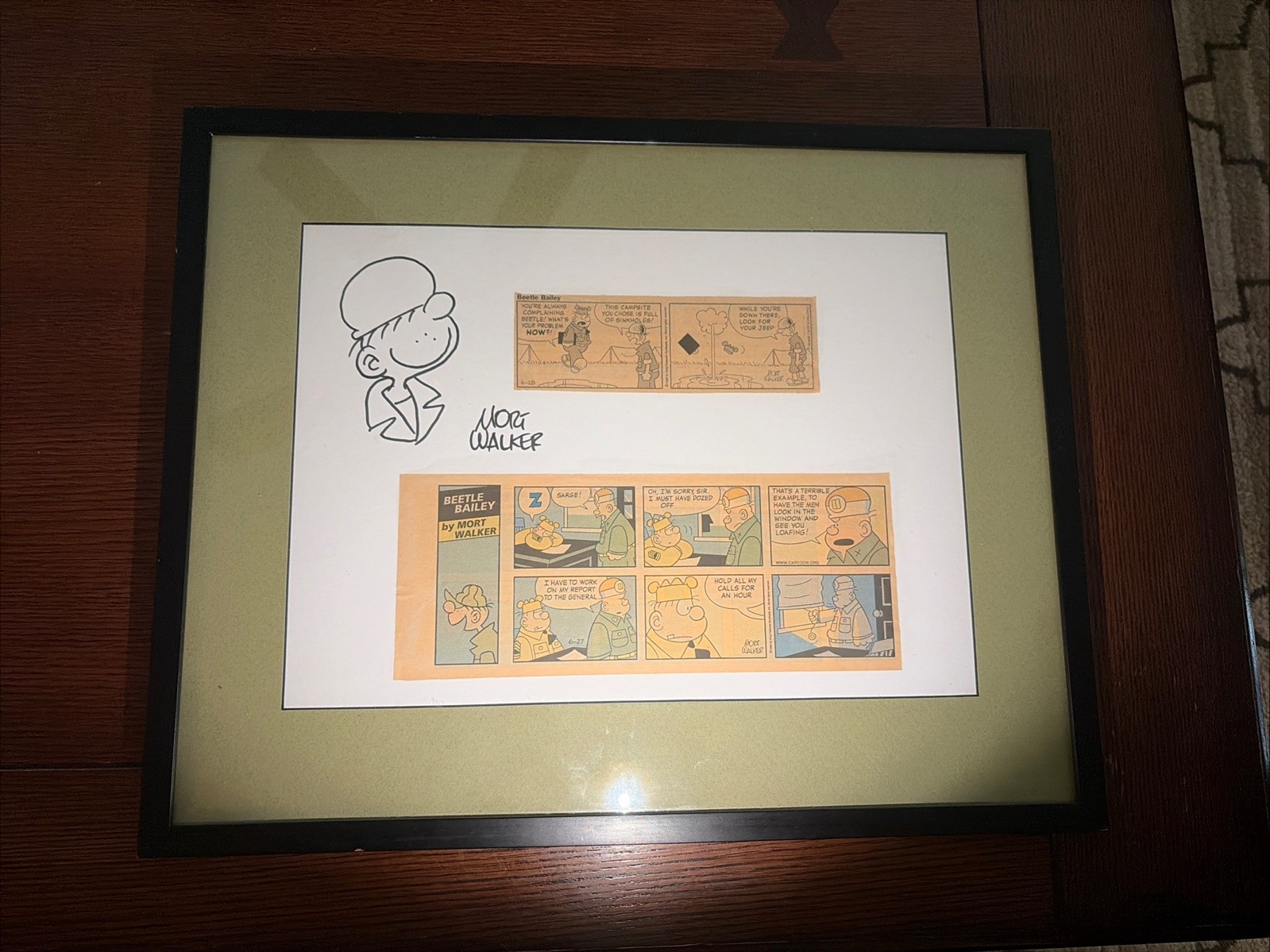 Mort Walker- Signed Sketch (\