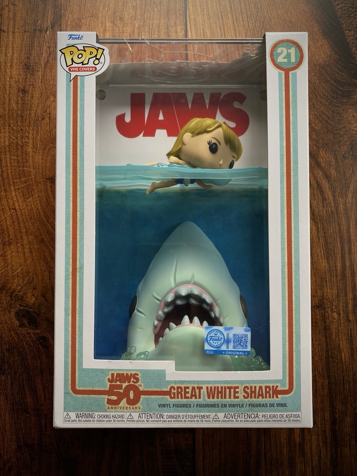 Funko Pop VHS Covers Jaws Great White Shark 50th Anniversary #21 Vinyl Figure